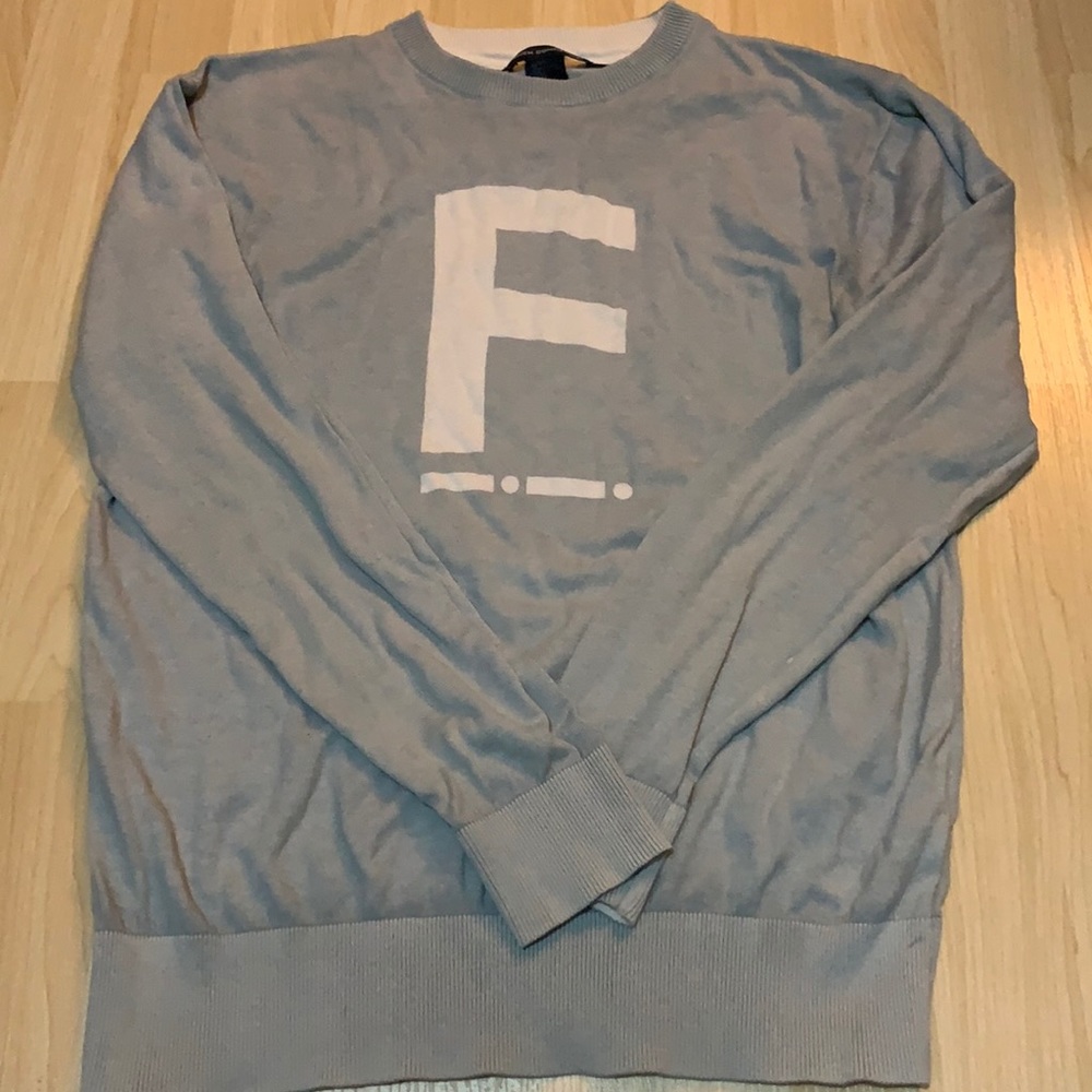 French Connection Blue Long Sleeve T-Shirt - SIZE XS/S